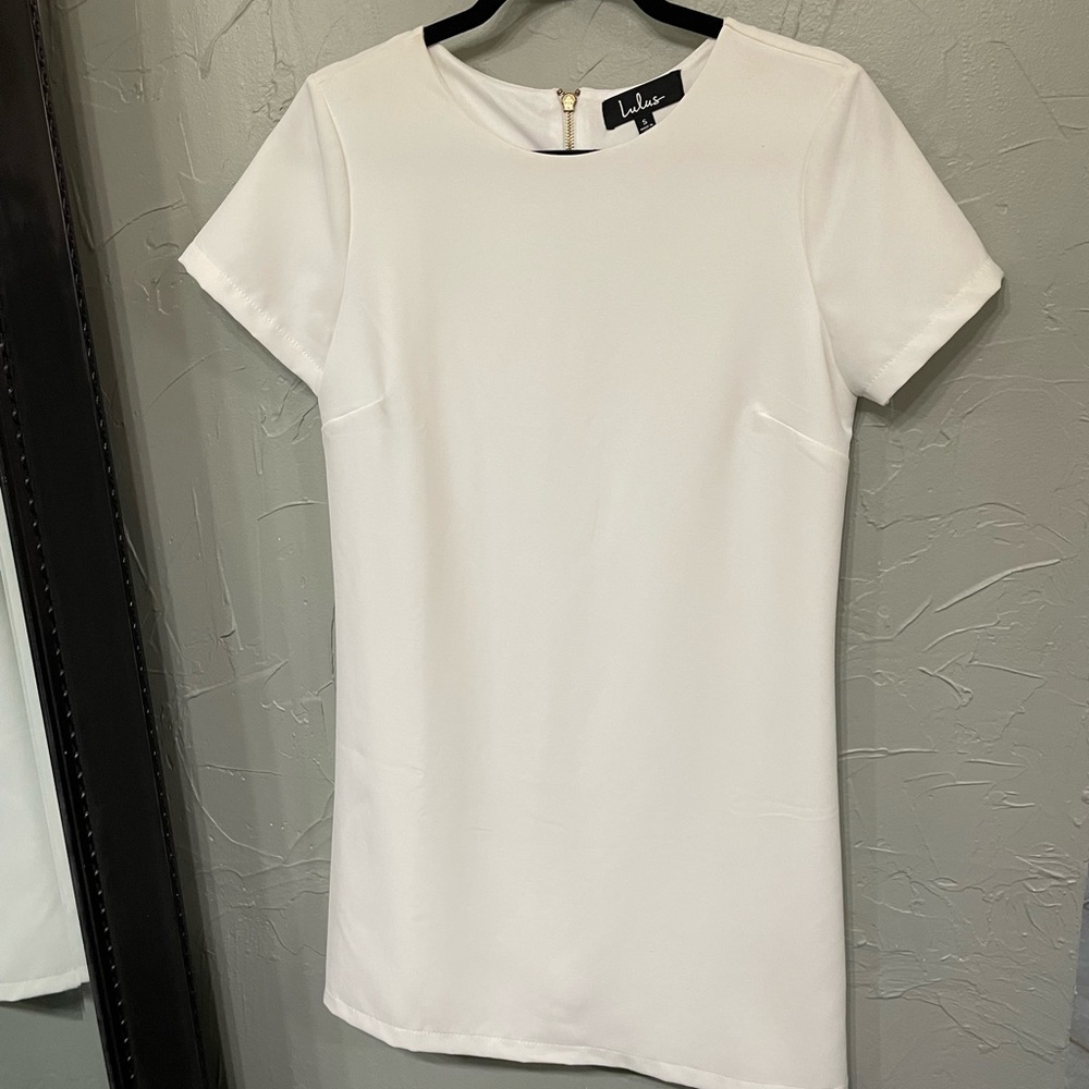 White midi dress